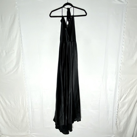 Cinderella Divine Elegant Black Satin Spaghetti Strap  Formal Evening Gown M - Picture 16 of 16